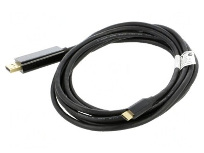 Cablu-adaptor DisplayPort 1.2, USB 3.2 aurit 3m negru Fire foto