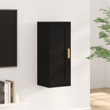 Dulap de perete, negru, 35x34x90 cm, lemn prelucrat GartenMobel Dekor, vidaXL