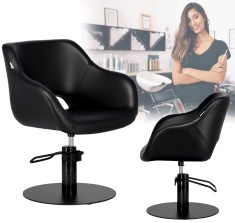 Scaun de coafat Retro hidraulic rotativ pentru salonul de coafură Suport cromat scaun de coafor