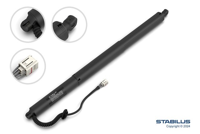 Actuator usa spate, hayon AUDI E-TRON (GE), 03.2019-11.2022, STABILUS, lungime= 619 mm,