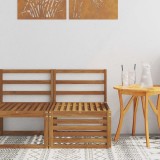 vidaXL Canapea Medie pentru Exterior Lemn Solid de Acacia natural 900489