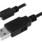 Cablu USB 2.0 A la Micro B 1.8m Nichelat