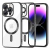 Husa MagSafe Tech-Protect MagShine pentru iPhone 15 Pro - Protectie Eleganta si Functionala, Albastru, Negru