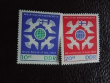 DDR-CONGRESUL PRIETENIEI 1965-SERIE COMPLETA-NESTAMPILATE, Nestampilat