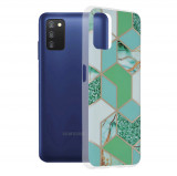 Cumpara ieftin Husa pentru Samsung Galaxy A03s, Techsuit Marble Series, Green Hex