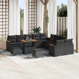 vidaXL Set de canapele pentru grădină 13 pcs Negru Rattan poli 3365054