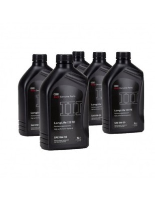 Pachet 5 buc Ulei OE motor AUDI LONGLIFE III FE 0W-30 1L foto