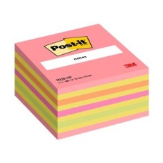 Cub notite adezive Post-it&reg;, Lollipop culori neon, 76 x 76 mm, 450 file/bucata, 100% PEFC