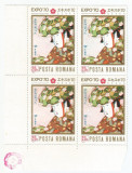 Romania, LP 720/1971, Expo &#039;70 - Osaka, bloc 4, eroare, MNH, Nestampilat