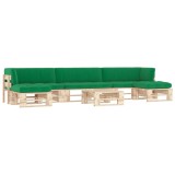 vidaXL Set mobilier de grădină cu perne, 6 piese, lemn pin tratat 3066966