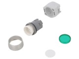 Comutator apăsare 22mm verde