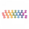 Set 21 mosoare colorate din lemn pentru activitati educative, Tickit