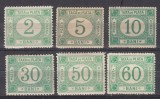ROMANIA 1902 TAXE DE PLATA EMISIUNEA a VIII-a GUMA ORIGINALA SERIE SARNIERA
