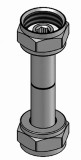 Verbindungsst&uuml;ck f&uuml;r Zwischendruckregler, 2x 5/8&quot; Sechskantmuttern