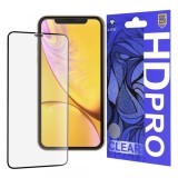 Folie de protectie Ecran Lito HD Pro Clear pentru Apple iPhone 11 / XR, Sticla Securizata, Full Glue, Neagra