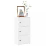 vidaXL Bibliotecă, alb, 40x24x77 cm, lemn prelucrat 860364