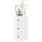 Gossi biblioteca, alb, 40x24x77 cm, lemn prelucrat