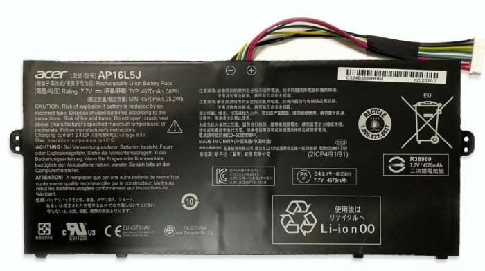 Baterie Laptop, Acer, Spin 1 SP111-32N, SP111-33, SP111-34N, 2ICP4/91/91, AP16L5J, 7.7V, 4670mAh, 36Wh