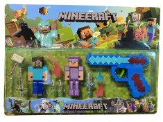 Set figurine Minecraft cu pistol foto