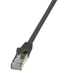 PATCH CORD FTP LOGILINK Cat5e, cupru-aluminiu, 2 m, negru, AWG26, ecranat &quot;CP1053S&quot; (timbru verde 0.08 lei)
