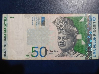 Malaysia 2000 - 50 ringgit, circulata foto