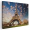 Tablou Turnul Eiffel Paris, Franta, albastru 1536 Tablou canvas pe panza CU RAMA 60x80 cm