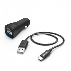 Incarcator Auto Hama 00183241 2.4A USB Type-C Negru 42506535