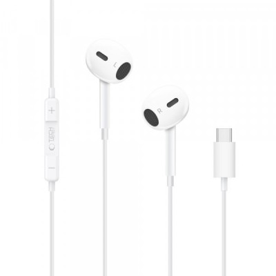 Handsfree USB-C Tech-Protect Ultraboost Core G2, Alb foto