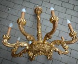 Boem candelabru salon din lemn masiv foitat in stilul Baroc piesa cu o lucrătură de o foarte mare finețe