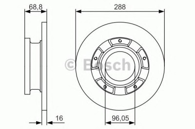 Disc frana FORD TRANSIT CUSTOM bus (2012 - 2016) BOSCH 0 986 479 A50 foto