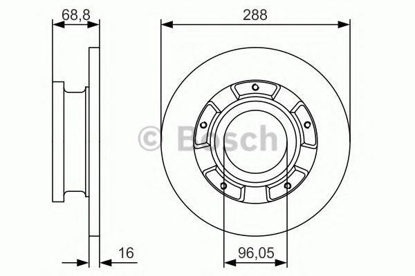 Disc frana FORD TRANSIT CUSTOM bus (2012 - 2016) BOSCH 0 986 479 A50