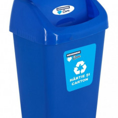 Cos Gunoi Pentru Reciclare Selectiva Cu Capac Batant Heinner 50L Albastru 31522708