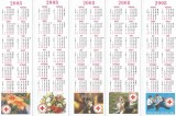 Romania, Societatea Nationala de Cruce Rosie, lot 3 cu 5 calendare orar, 2008