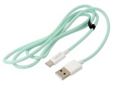Cablu USB 2.0 LOGILINK USB A la USB C 1m Verde Textil 480Mbps