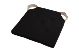 Pernă De Scaun Velcro Duo Negru/In 38X38 Cm, Culoare Negru/In, 100% Bumbac