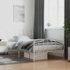VidaXL Cadru de pat metalic cu tăblie de cap/picioare&nbsp; alb 107x203 cm