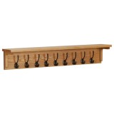 Cumpara ieftin Cuier de haine, 90 x 16 x 16 cm, lemn masiv de stejar