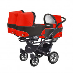 Carucior 3 in 1 pentru tripleti BabyActive Trippy CTBA-02R, Rosu foto