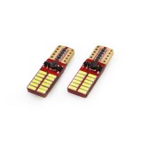 Set becuri auto cu LED CANBUS T10e W5W 24 SMD Alb 12V/24V AVX-AM01287