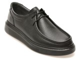 Mocasini OTTER negri, GNY617, din piele naturala