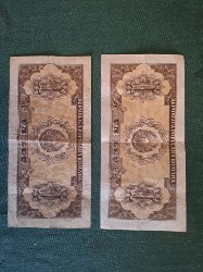 2 banconte 1 leu- 1952 foto