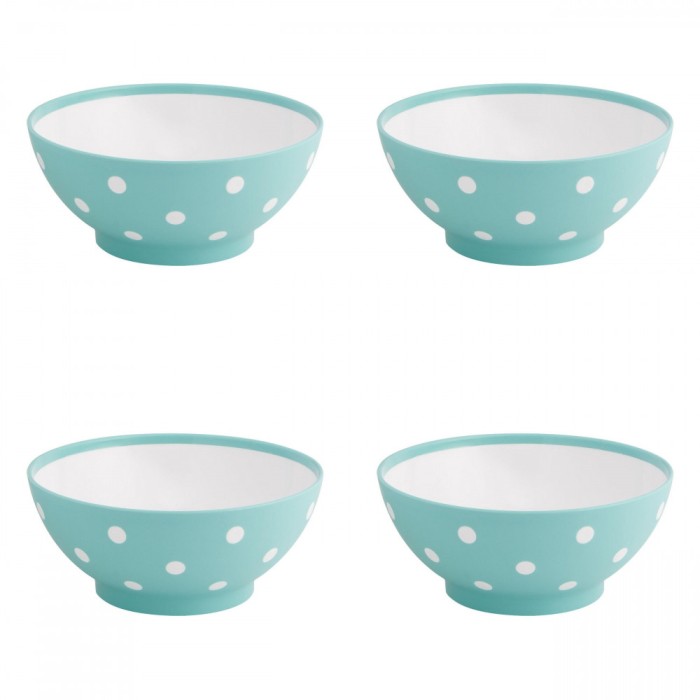 Set boluri, 4 piese, 750 ml, Plastic, Verde deschis