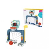 Cumpara ieftin Set Sportiv 3 in 1 pentru Copii - Cos de Baschet, Poarta de Fotbal si Joc de Golf, cu Sunete si Lumini, Oem
