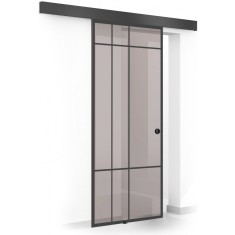 Usa glisanta Boss &reg; Black, model Event negru, 60x215 cm, sticla 8 mm bronz securizata, culisanta in ambele directii