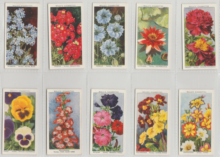 1938 Flori de gradina - set complet 50 cartonase WILLS Cigarette Cards