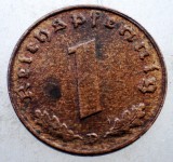 2.572 GERMANIA WWII 1 REICHSPFENNIG 1939 D, Europa, Bronz