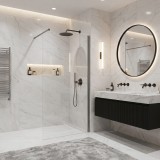 Paravan de dus Rea Flexi Transparent / Titan 90