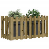 Pat &icirc;naltat gradina design gard 100x50x50 cm lemn impregnat pin GartenMobel Dekor, vidaXL