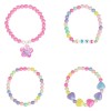 Brățări Elastice Copii, Model Inimi-Fluturi, Multicolor, Set 4 Bucăți, Oem