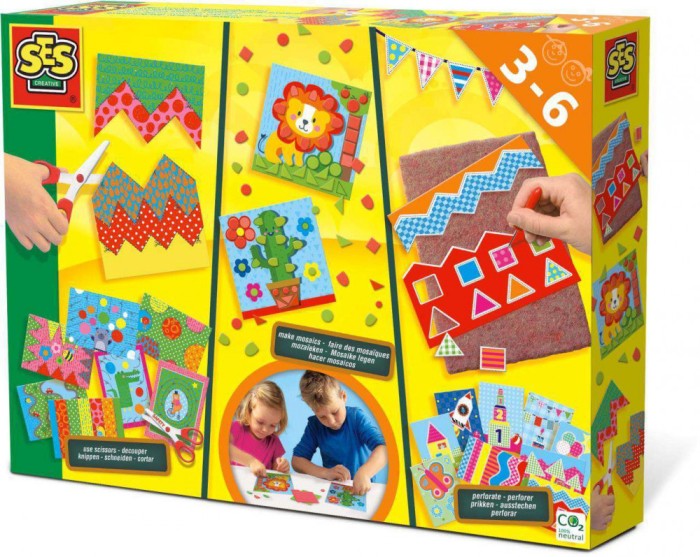 Set creativ-Invat sa Tai, sa Creez Mozaicuri si sa Perforez